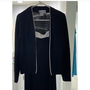 Long Black and white dress Glitter